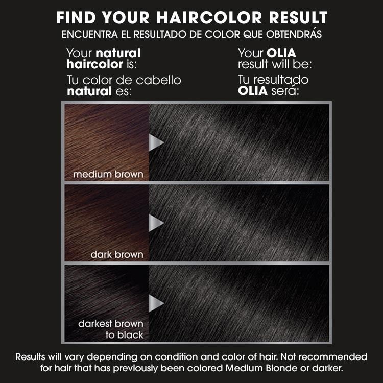 Olia 3.11 darkest platinum brown before after swatch